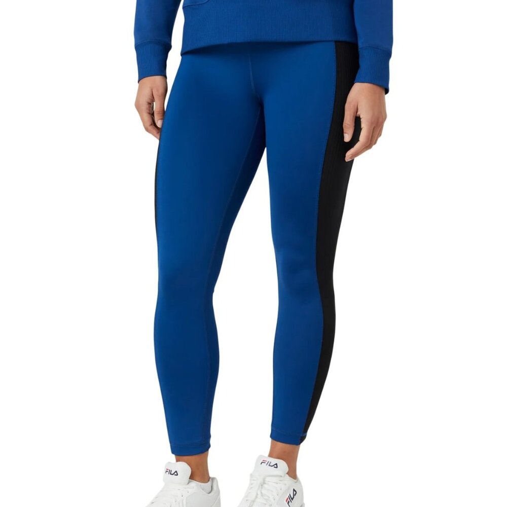 Leggings 2X - Fila Forza Blue/Black High Rise Waist Plus Size (18-20)Full Length